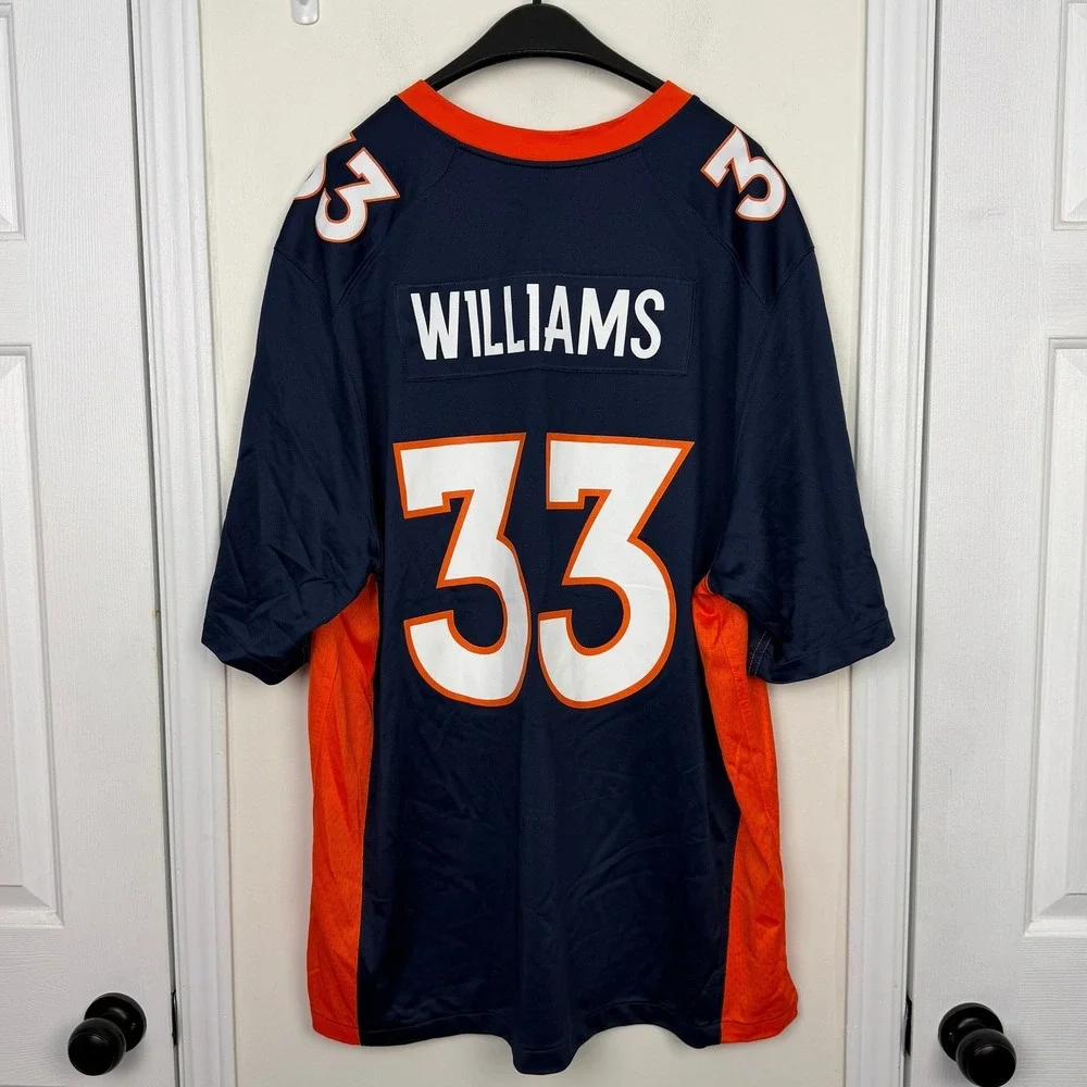 NEW‎ Nike Denver Broncos Javonte Williams 33 On Field Game Jersey Mens XXL Navy